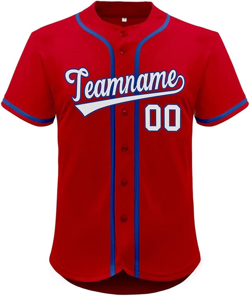 Custom Baseball Jersey Hipster Button Down Shirts Personalized Stitched Letters Number for Men/Women/Youth