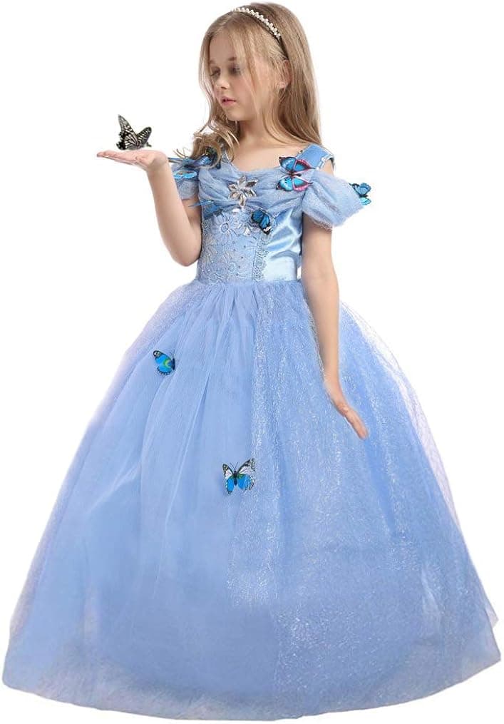 JiaDuo Girls Princess Butterfly Dress Party Dress Up Costume