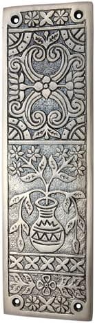 Adonai Hardware Decorative Brass Push Plate (9.9 Inch Melchizedek, Antique Brushed Nickel)