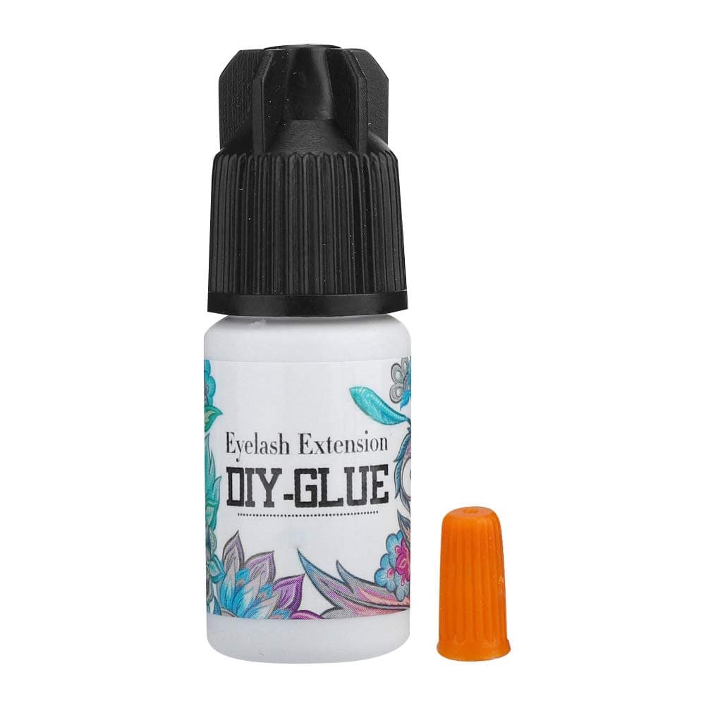 Eyelash Extension Glue, 5ml DIY Lashes Grafting Gel Drying time/Retention–20-30 days/Maximum Bonding Power/Self-Grafted/Black Adhesive/for Semi-Permanent Extensions Supplies