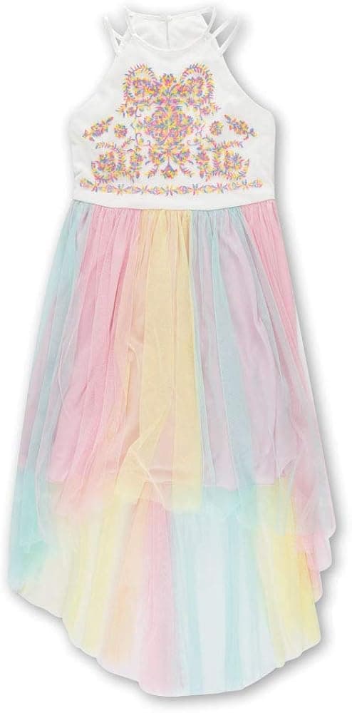 Speechless Girls' Big Long Pleated Dress