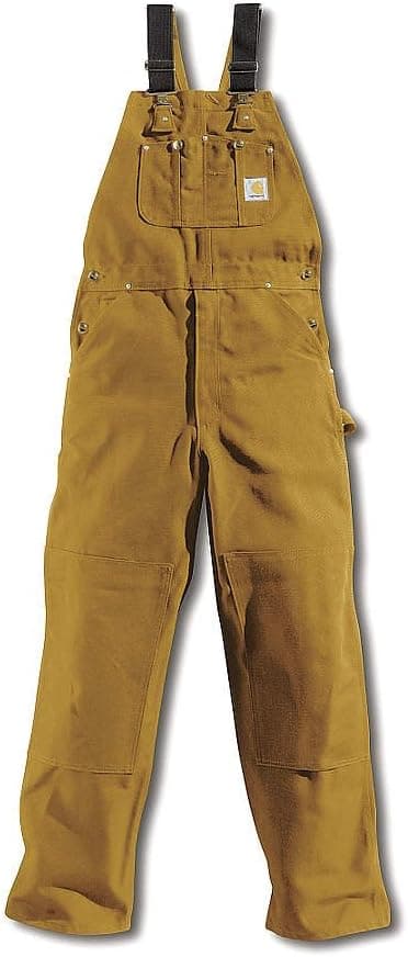 Bib Overalls, Brown, Size 50x32 In