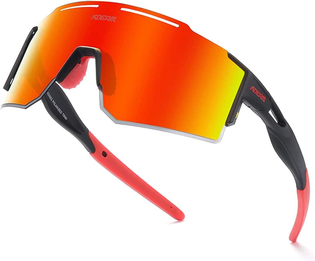 RINKUOLYO Sports Polarized Sunglasses for Men and Women, UV 400 Protection Sunglasses for Cycling, Skiing, Driving
