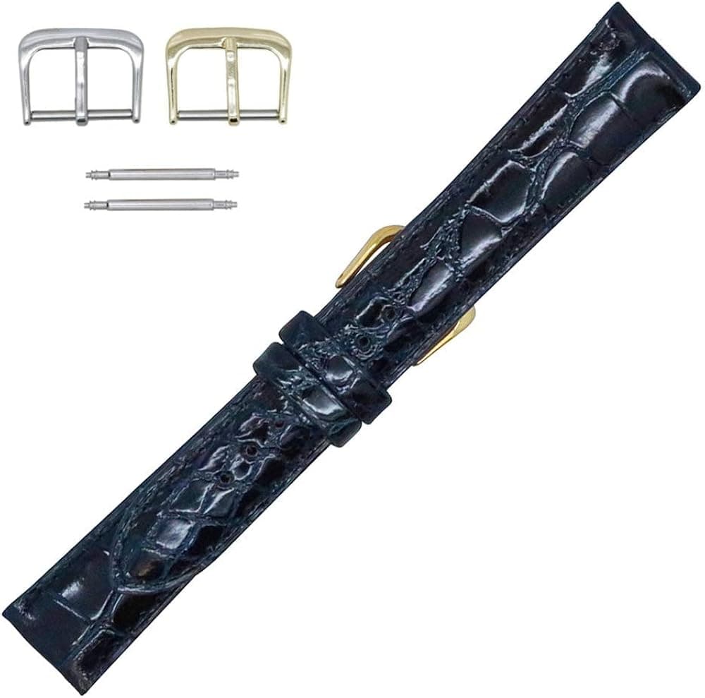 Real Leather Creations Made in USA - Genuine Alligator - Factory Direct - Gold and Silver Buckles Included - Watch Strap Band