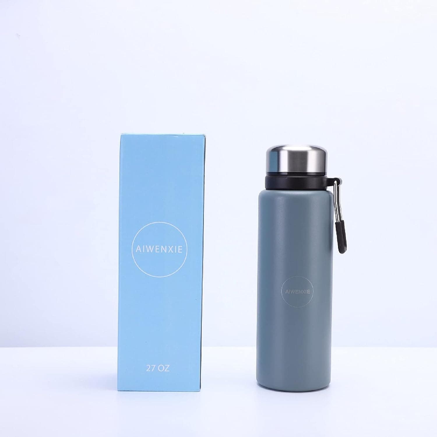 Stainless Steel Water Bottle, Portable Sports Bottle, Cold Water Bottle Keep Cold For 24 hours, 33 oz(1000ML) blue