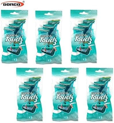 Dorco Touch 3 System Blade Disposable Razors 24 count(Pack of 6)
