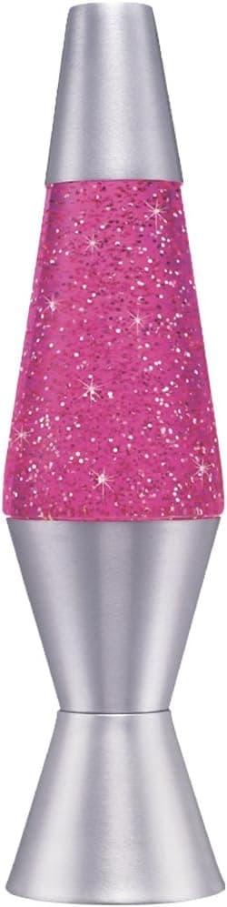 Lava Lite 10" Glitter Lamp - Pink Liquid/Silver Glitter