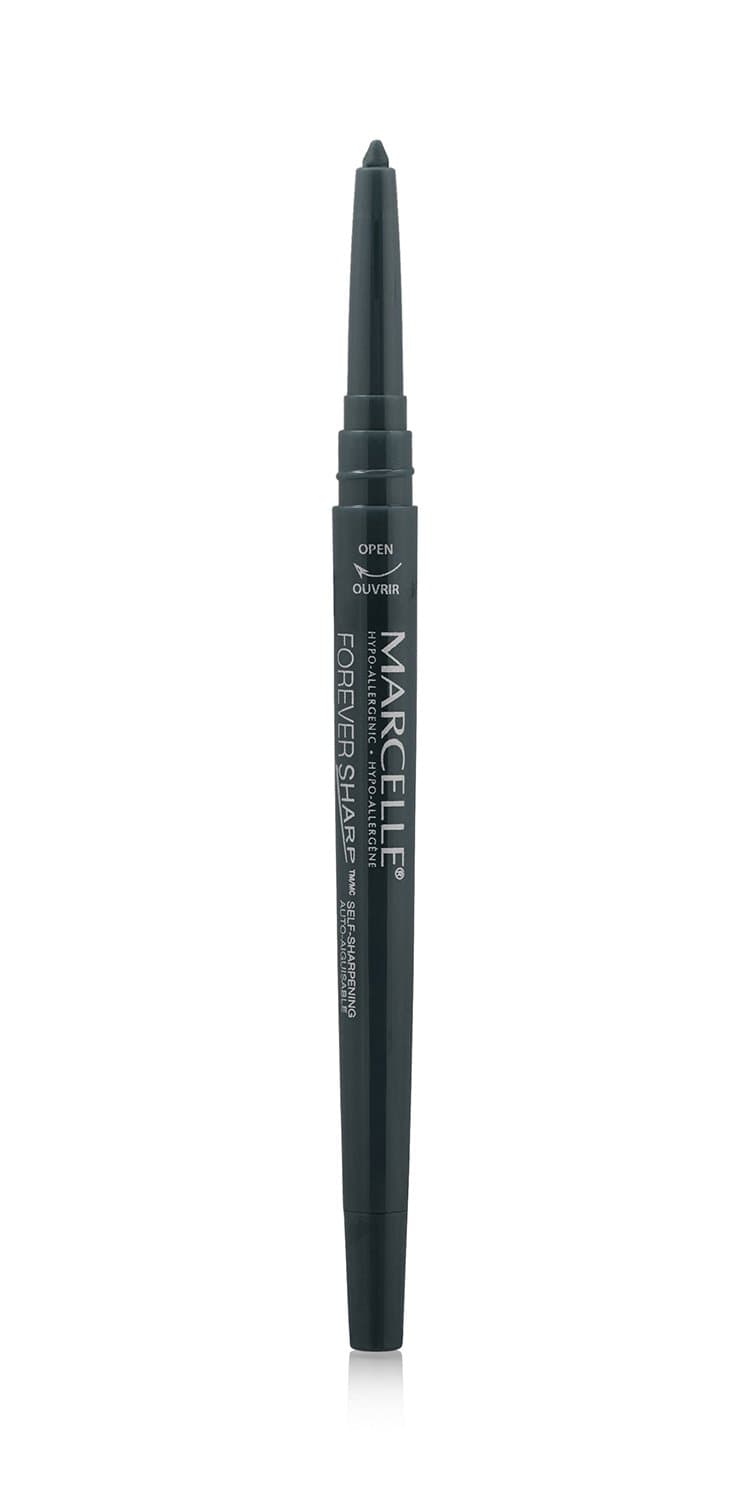 Marcelle Forever Sharp Waterproof Kohl Eyeliner, Spruce Green, Hypoallergenic and Fragrance-Free, 0;008 oz