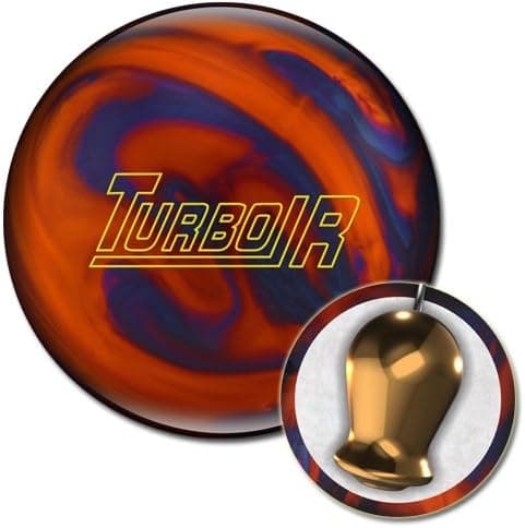 Ebonite Turbo/R Bowling Ball, Orange/Blue Pearl, 13 lb