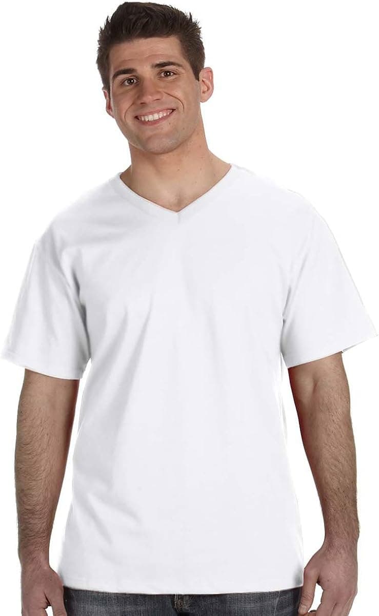 Fruit of the Loom Men's 5 oz. 100% Heavy Cotton HD V-Neck T-Shirt
