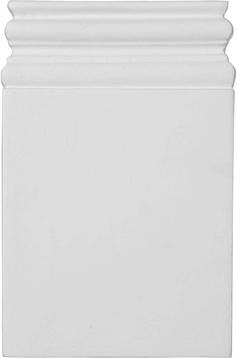 Ekena Millwork PB06X09X01DI Diane Plinth Blocks, 6 1/4"W x 9 3/4"H x 1"P, Primed