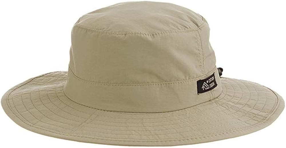 Men’s 1 Piece Big Brim Boonie Hat with Nylon Chin Cord