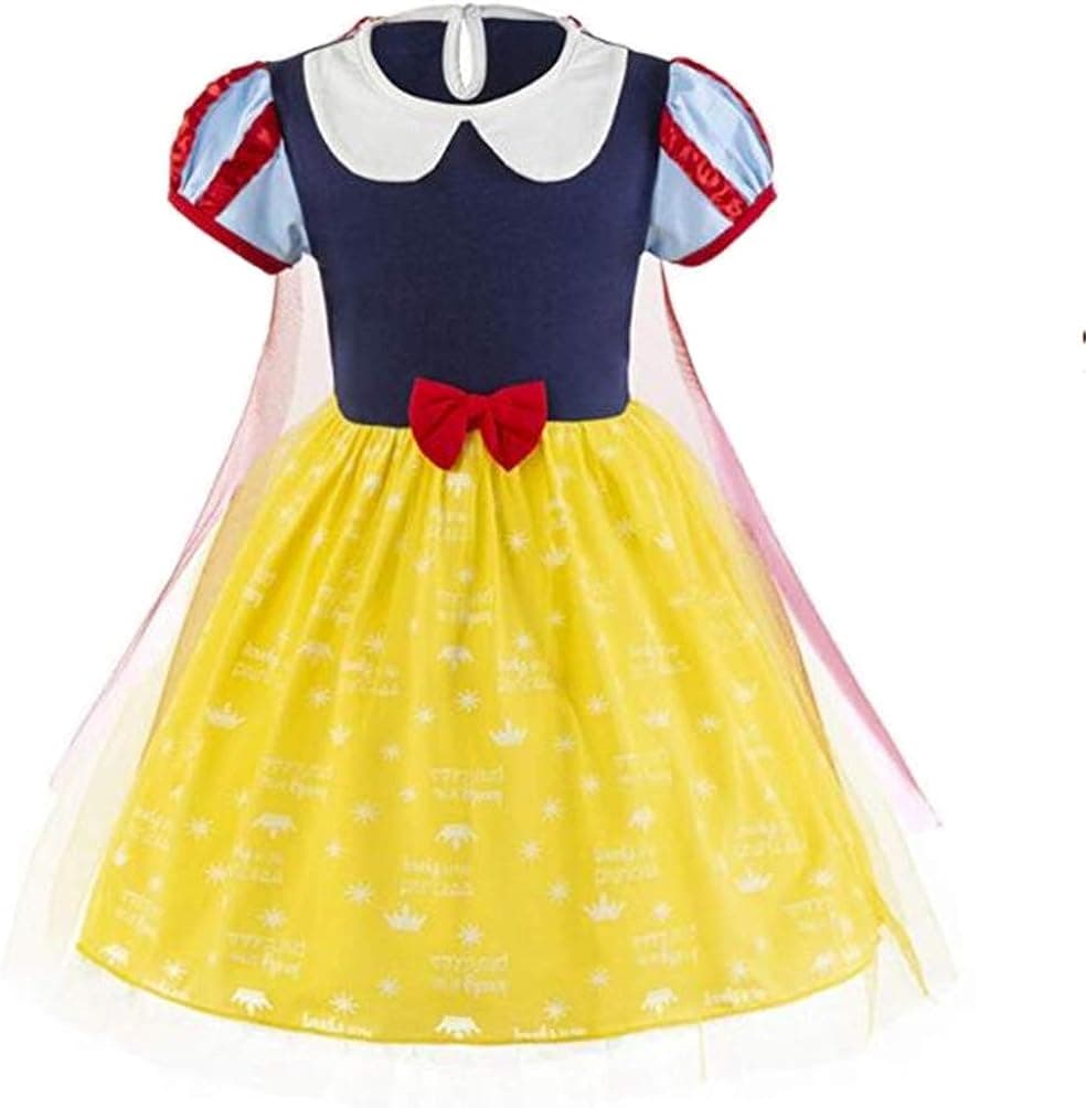 Tsyllyp Little Girls Princess Dress Halloween Cosplay Christmas Tutu Costumes W/Shawl