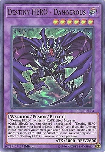 Yu-Gi-Oh! - Destiny Hero - Dangerous - BLHR-EN063 - Ultra Rare - 1st Edition - Battles of Legend: Hero's Revenge