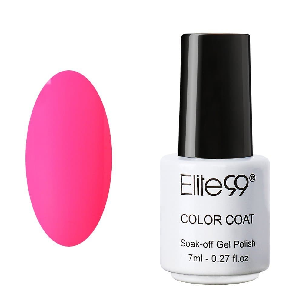 Elite99 Soak Off UV LED Color Gel Polish Lacquer Nail Art Manicure 7ml 1558 Bright Pink