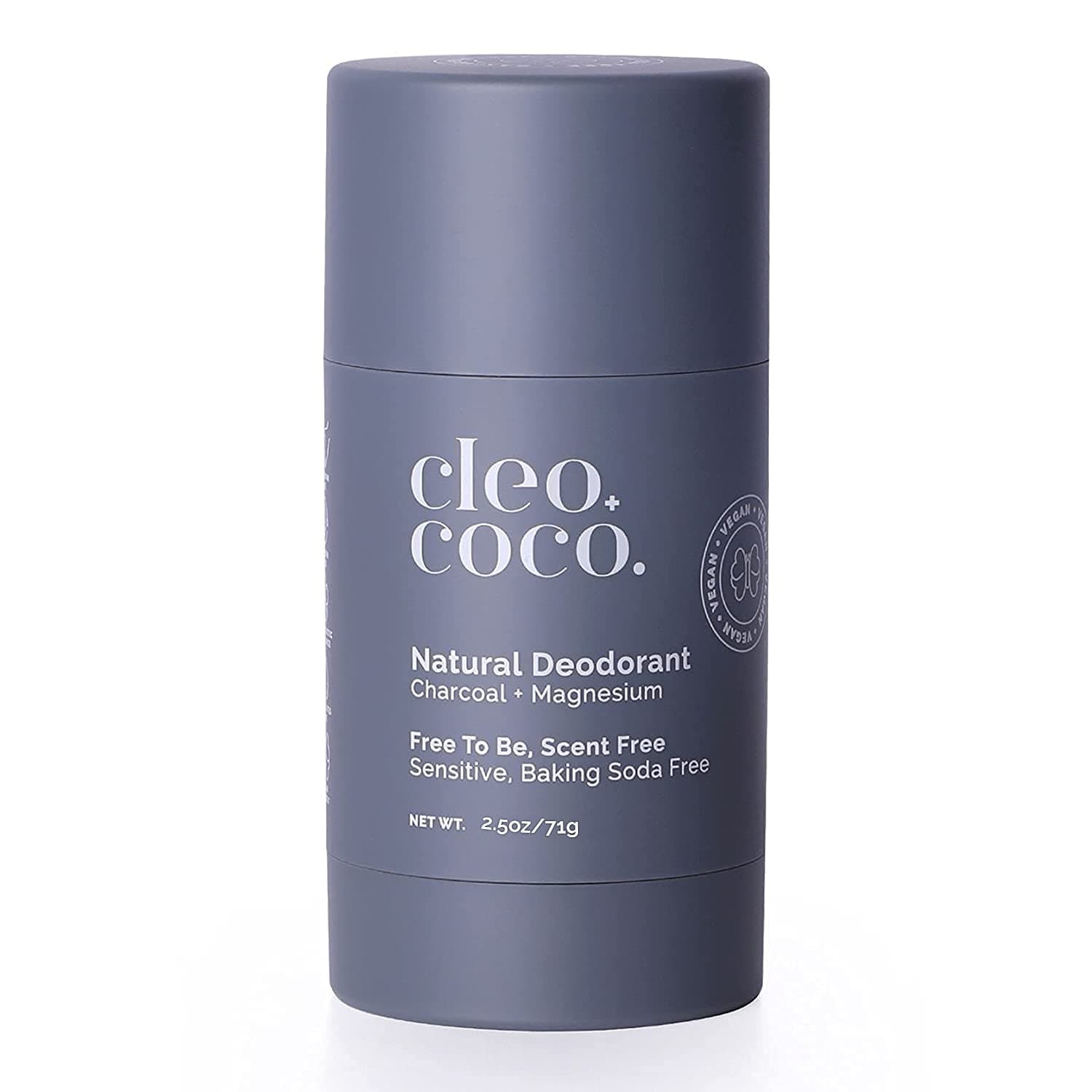 Cleo & Coco Baking Soda Free Deodorant - All-Natural Vegan Women Deodorant for Sensitive Skin, All-Day Performance and Odor Protection, Made in the USA, Free To Be, Scent Free, 2.5oz