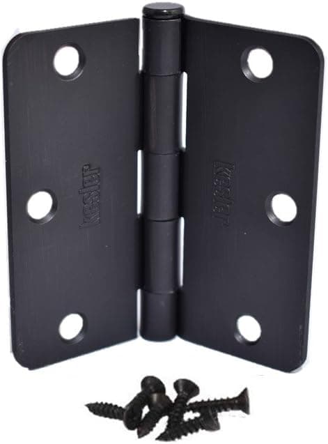 (Pack of 40) Kesler 3 1/2 Inch Oil Rubbed Bronze Door Hinges (1/4" Radius Corners)