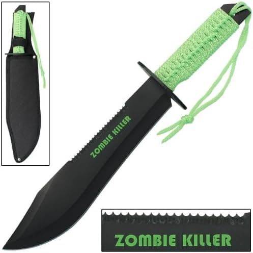 Zombie Killer Sawback Bowie Full Tang Survival Knife