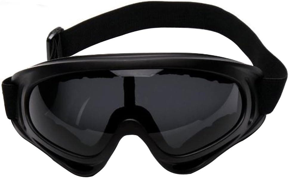 Cideros Ski and Snowboarding Goggles CS Shooting UV Protective Glasses Scratch Resistant Anti Fog Black Frame Winter Outdoor Riding Cycling Motorbiking Equipment,Grey.