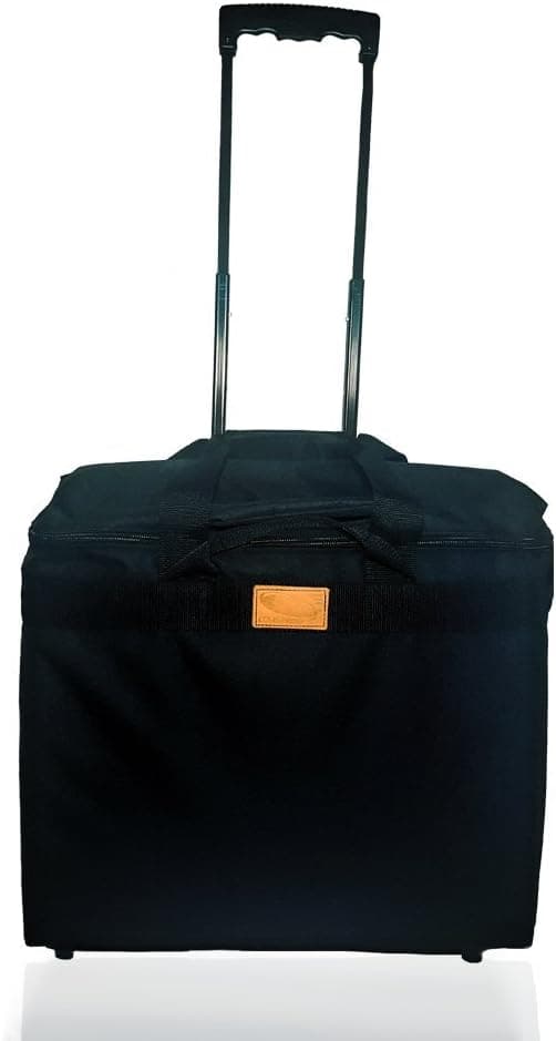 iLugger Protective Padded Reinforced Wheeled Travel Bag Compatible with 21.5" Cinema Display Apple Flat LCD Monitor (Black)
