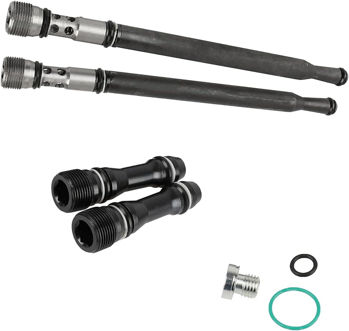 Stand Pipe and Dummy Plug Kit Fuel Supply Tube Compatible with 2004 - 2010 Ford F250 F350 F450 F550 E-Series 6.0L Diesel Replaces # 6E7Z-9A332-A 6E7Z-9A332-B 3C3Z-9K042-A W302908 W302675