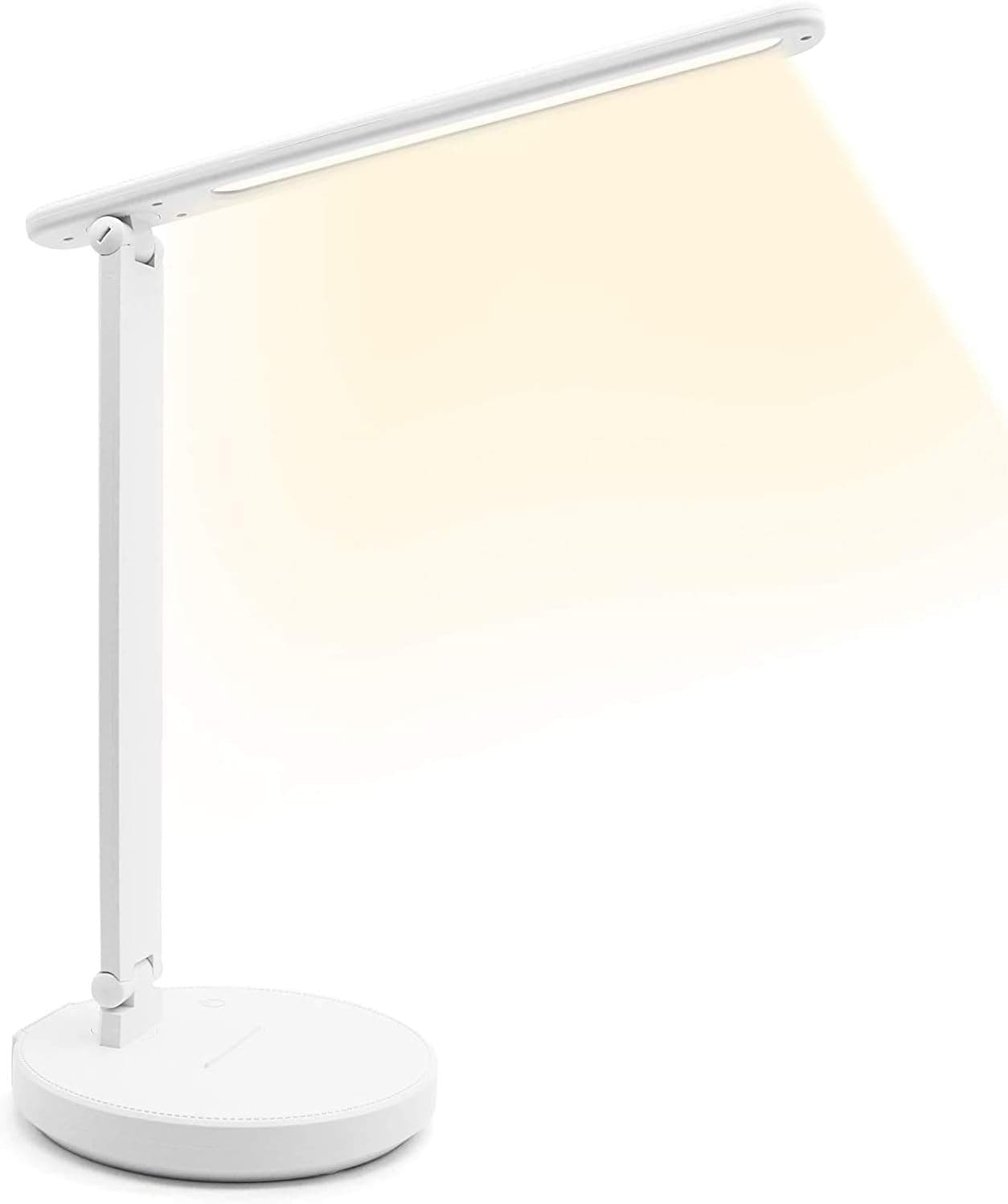 Briever USB Table Lamp, Bedside Lamp with AC Power Outlet and 3 Fast USB Charging Ports, Nightstand Lamp with Fabric Shade, Perfect Desk Lamp for Bedroom, Living Room, Guest Room, Office (Pack of 2)