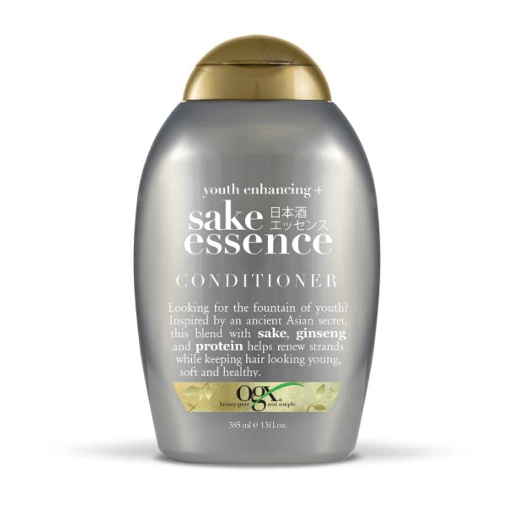 OGX Youth Enhancing + Sake Conditioner, 13 Ounce Bottle Sulfate-Free Surfactant Conditioner