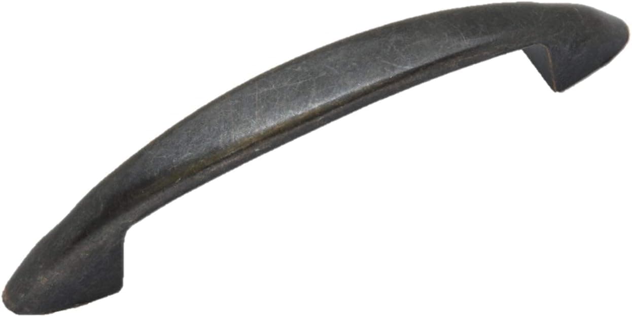 QCAA Cabinet Pull, 3"(76mm) Hole Center, Zinc Die Cast, Oil Rubbed Bronze ORB, 25 Pack, Made in Taiwan