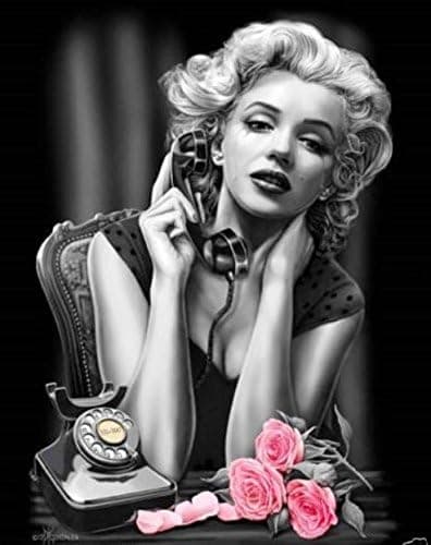 DGA Marilyn Monroe Stretched Canvas Wood Framed Wall Art 12x16 Inches - Heartbreaker