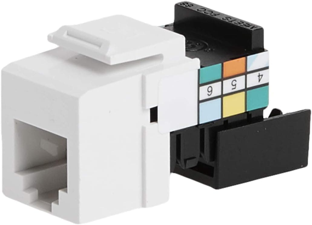 Leviton 41106-RW6 Voice Grade QuickPort Connector, White