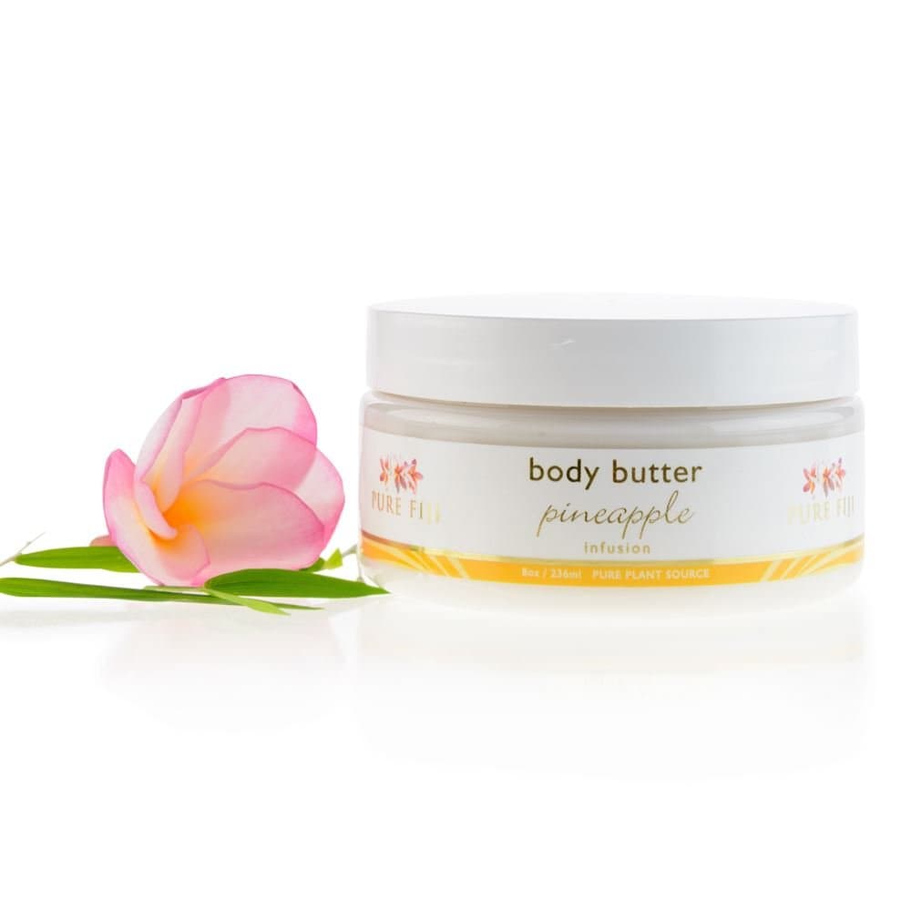 PURE FIJI Hydrating Body Butter - Natural Body Butter with Coconut, Dilo, Macadamia, Sikeci Oil, Pineapple, 8 oz