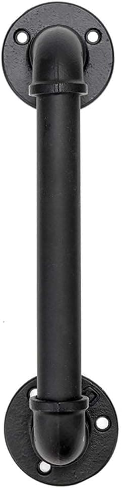 Wall Handrail 1ft Section for Stairs Steps -Dark Iron-Easy Install for Outdoor Indoor Stairs Porch Deck Hand Rail (Black 30cm)