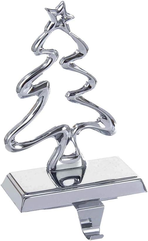 Kurt Adler H2786 Stocking Holder, Silver,7.5in