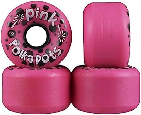 Pink PolkaDots 62mm Pink Longboard Wheels - Durometer 78a