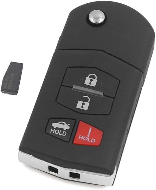 uxcell Replacement 4 Buttons Flip Key Keyless Entry Remote Fob Transmitter for BGBX1T478SKE125-01