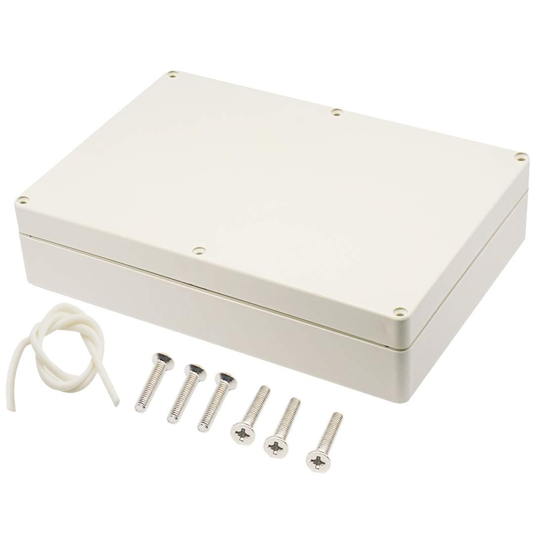 Zulkit Junction Box ABS Plastic Dustproof Waterproof IP65 Universal Electrical Boxes Project Enclosure Gray 10.4 x 7.2 x 2.4 inch (263 x 182 x 60 mm)
