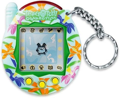 Green with Rainbow Lillies: Tamagotchi Connection Version 3