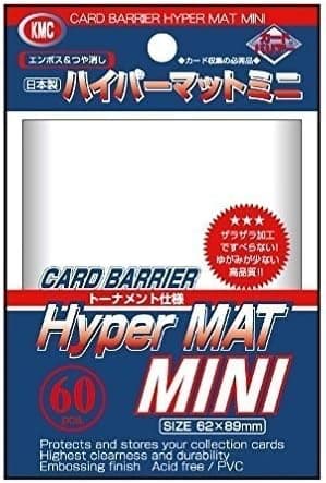 Barrier Hyper Mini Card Sleeves for Tournament (60 Piece), Matte Clear, 62 x 89mm