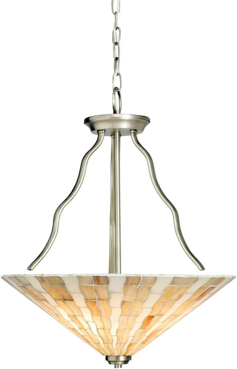 Kichler 65352 3 Light Modern Mosaic Inverted Pendant, Large, Antique Pewter