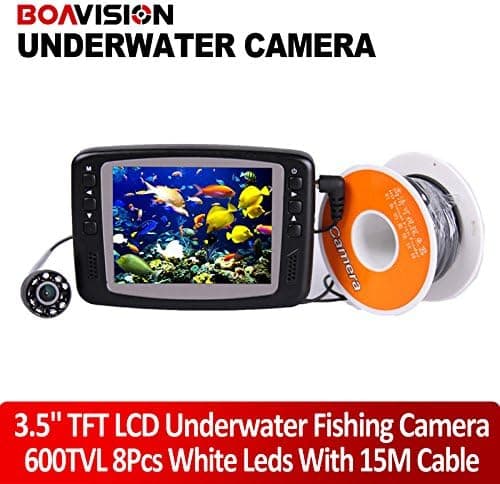 Mini Underwater Fishing Camera 8 Ir Leds 15m Cable Length Inspection Cctv Camera with 3.5 Inch Color Monitor Fish Finder Night Vision