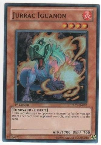 Yu-Gi-Oh! - Jurrac Iguanon (HA03-EN007) - Hidden Arsenal 3-1st Edition - Super Rare