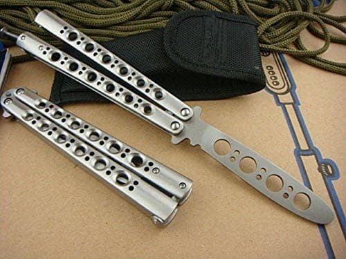 Icetek Sports Deluxe Metal Steel Practice Balisong Butterfly Trainer