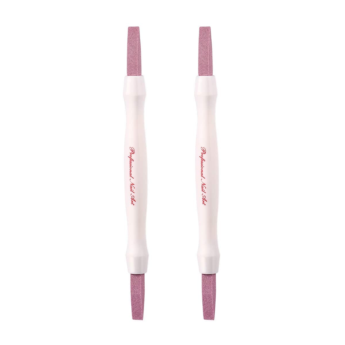 Lurrose 2PCS Pumice Stone Double-headed Nail Cuticle Pusher Nail Art File Buffing Tool