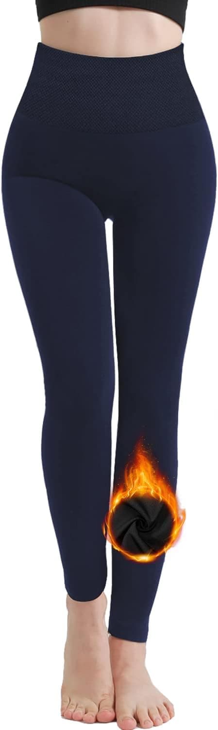 Aoliks Women's Fleece Lined Leggings Winter High Waisted Soft Stretch Thermal Warm Workout Yoga Pants