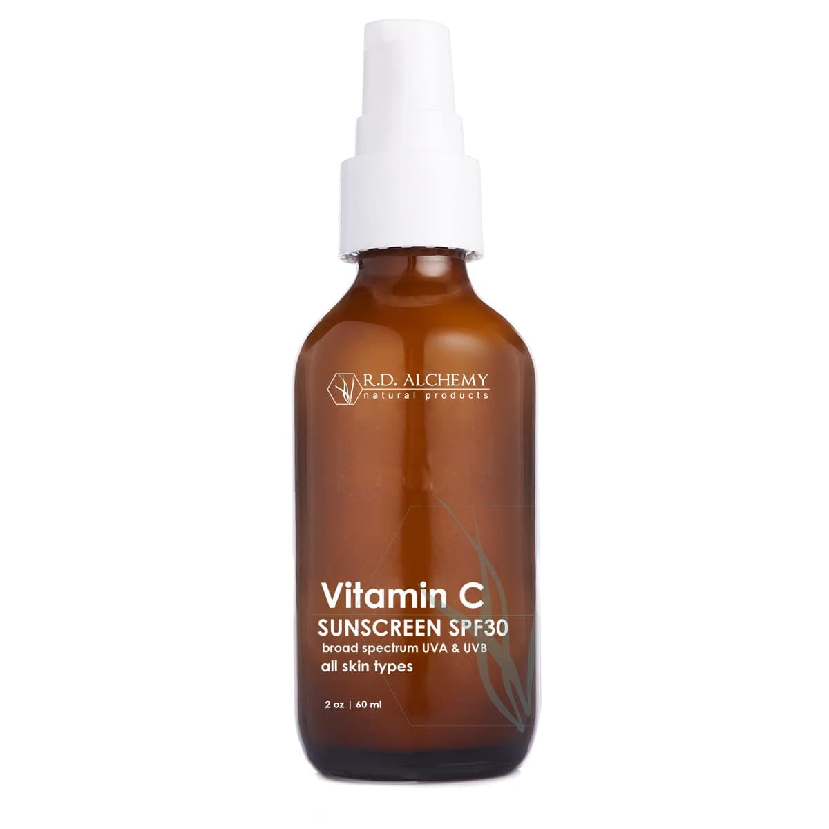 RD Alchemy - Natural & Organic Vitamin C SPF 30 Moisturizing Chemical Free Sunscreen. Non-Nano Zinc & Titanium - Lightweight Non Greasy SPF for Face - Skincare for Professionals & Estheticians.