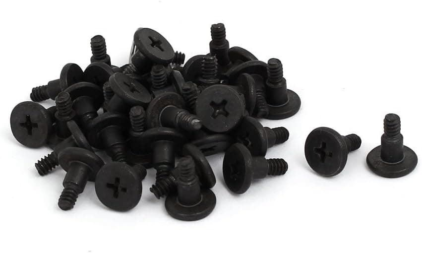 uxcell Laptop Computer Shockproof Phillips Flat Head Bolts Hard Drive Screws Black 40pcs