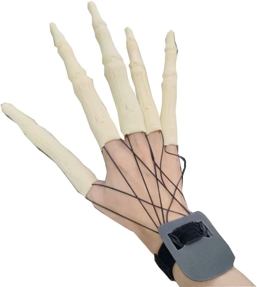 Halloween Finger, Flexible Finger Extender, Realistic Cosplay Finger Glove Puppet, Halloween Scary Skull Hand Toy (Pair)