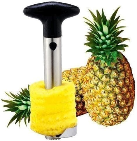Cutequeen Trading Stainless Steel Pineapple Easy Slicer and De-corer