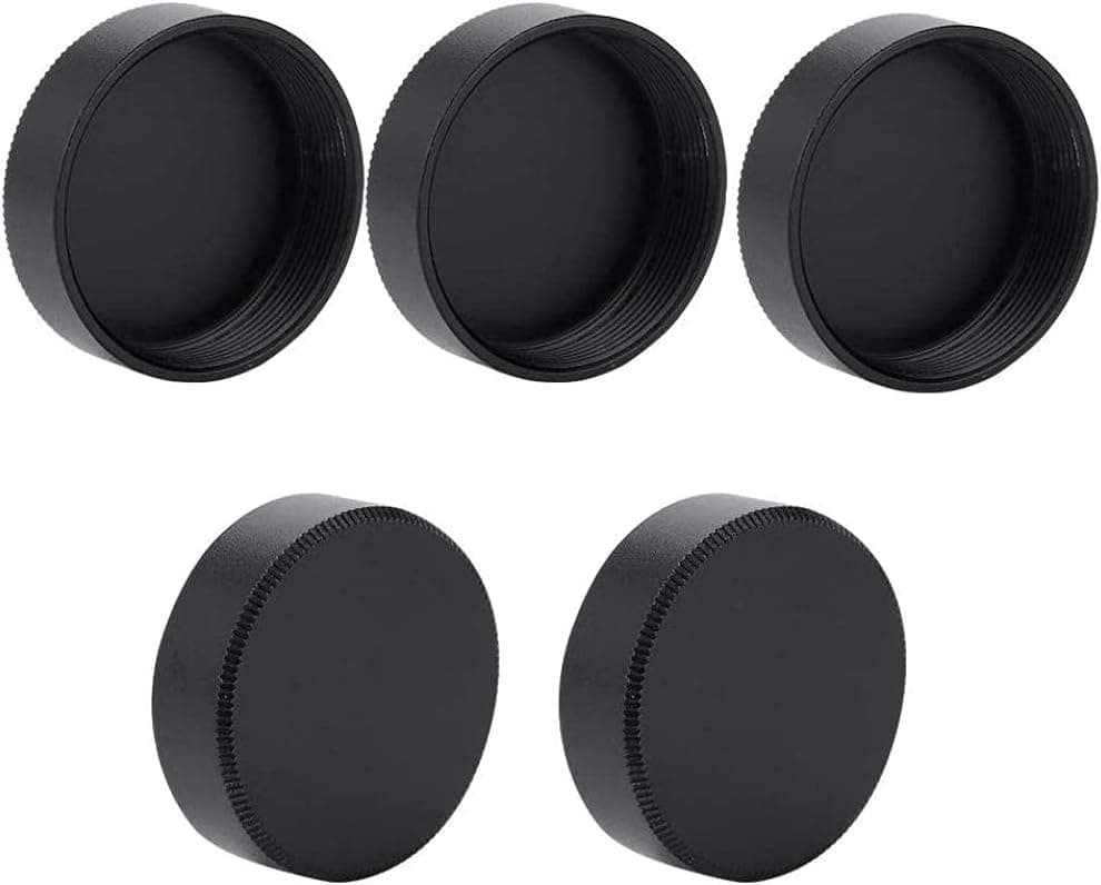 5pcs Alloy Rear Lens Cap for C Mount Lenses, VBESTLIFE Rear Lens Cover 27mm(Black)