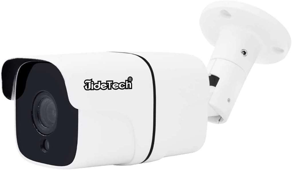 JideTech IP POE Security HD 1080P Bullet Camera Indoor Outdoor 2MP Waterproof Surveillance Support IR Night Vision and ONVIF Protocol